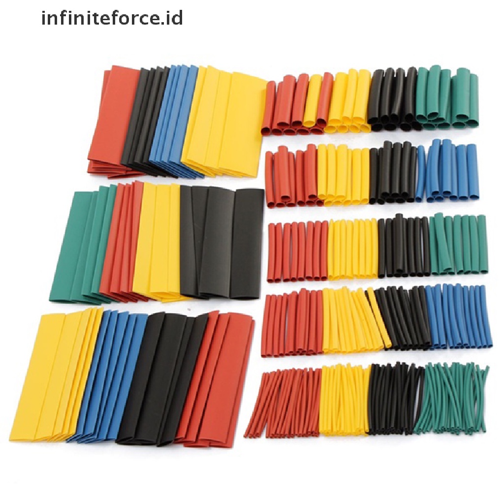 (Infiniteforce.Id) 164pcs Tabung Heat Shrink Pembungkus Kabel