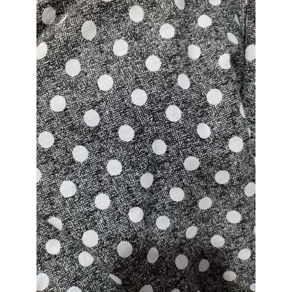 katun jepang motif polka putih