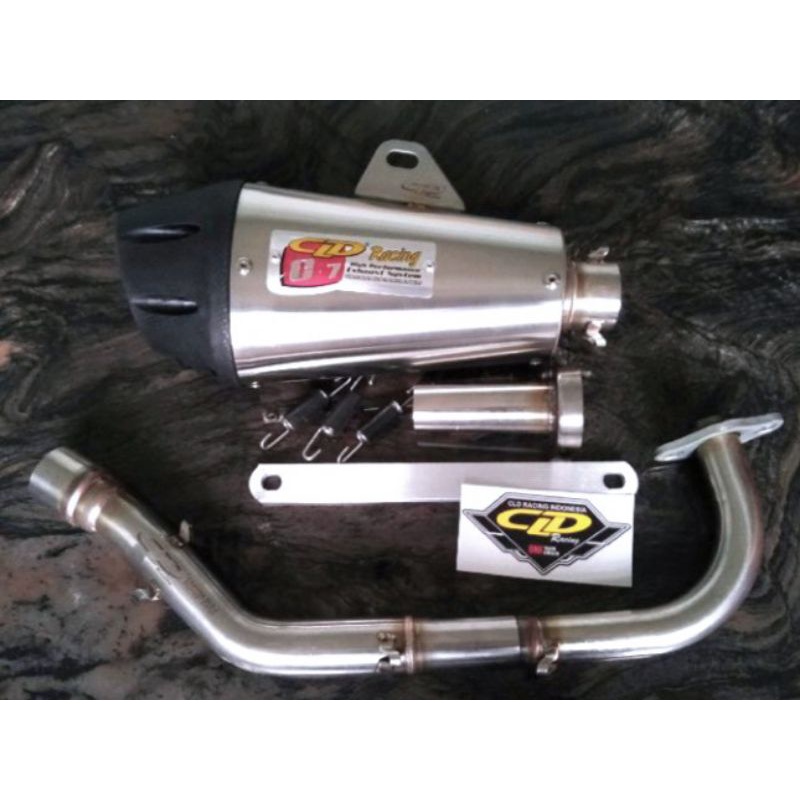 Knalpot CLD Racing type C7 Doff inlet 38 Mio J/Mio M3 125/Fino 125/Soul GT/X-Ride