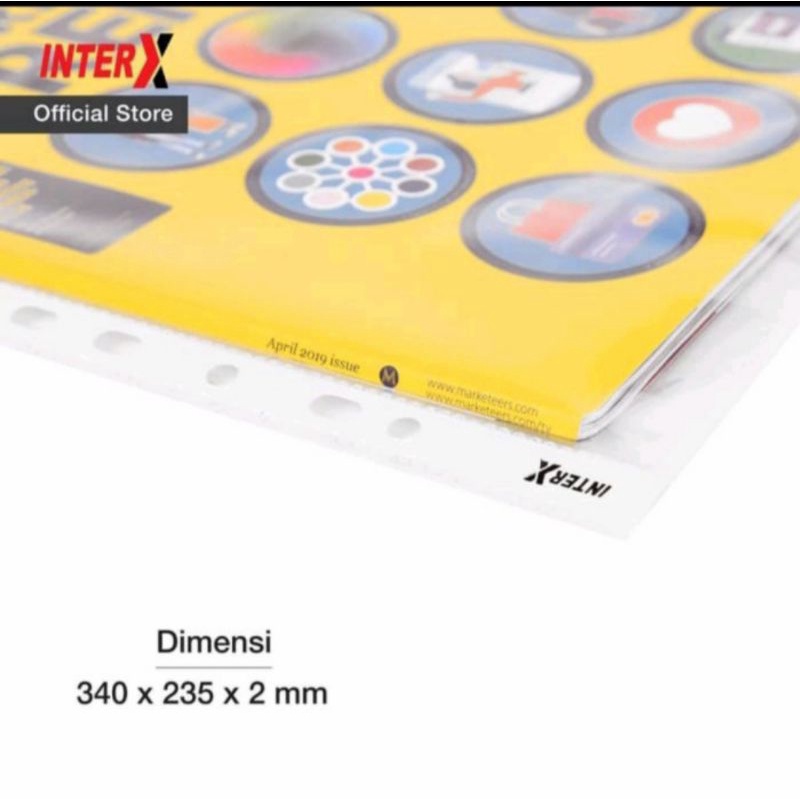 

Sheet Protektor Folio F4 Inter X isi 100 lembar / Plastik FC PP pocket RB9