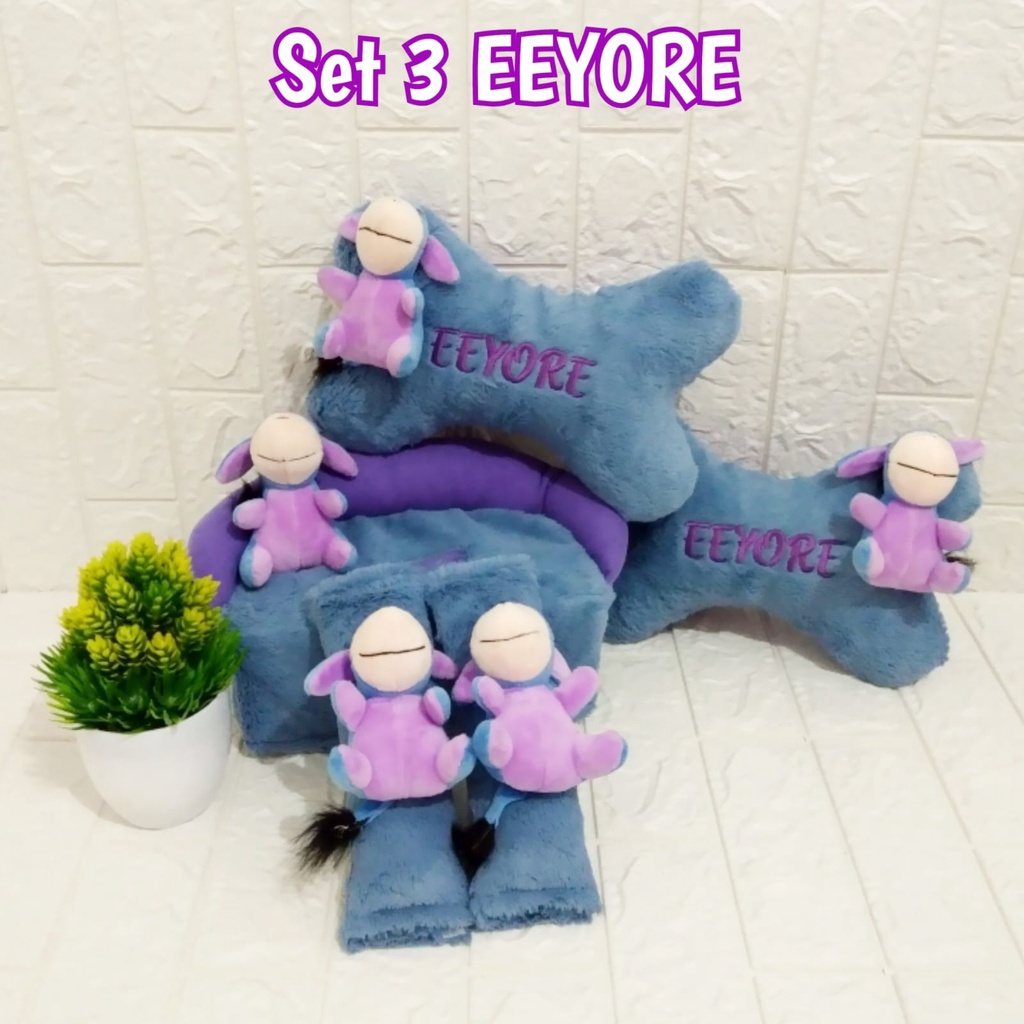 Bantal Mobil Sandaran Penyangga - Pengaman Set 3 Eeyore