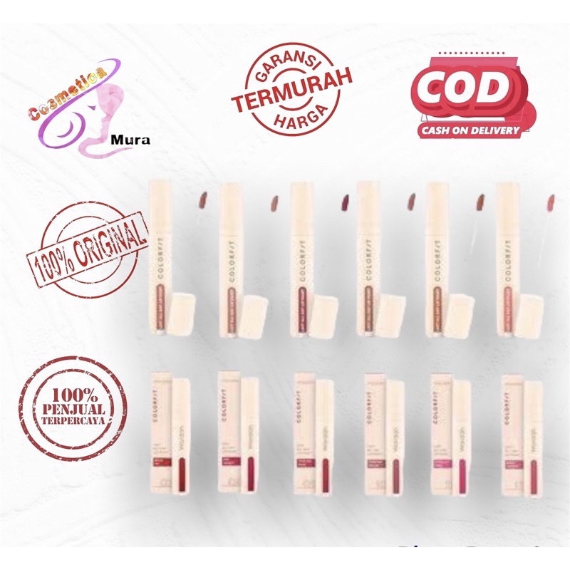 [ hati&quot; barang kw ] ready no 00 - 17 || wardah colorfit last all day lip paint - wardah ultra light matte lipcream around the world