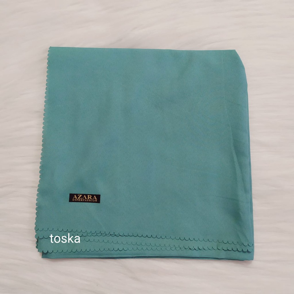 Hijab Azara Oskara / masahi syari 130x130cm LC Jilbab square / segiempat jumbo syar'i Lasercut/Voal-Toska