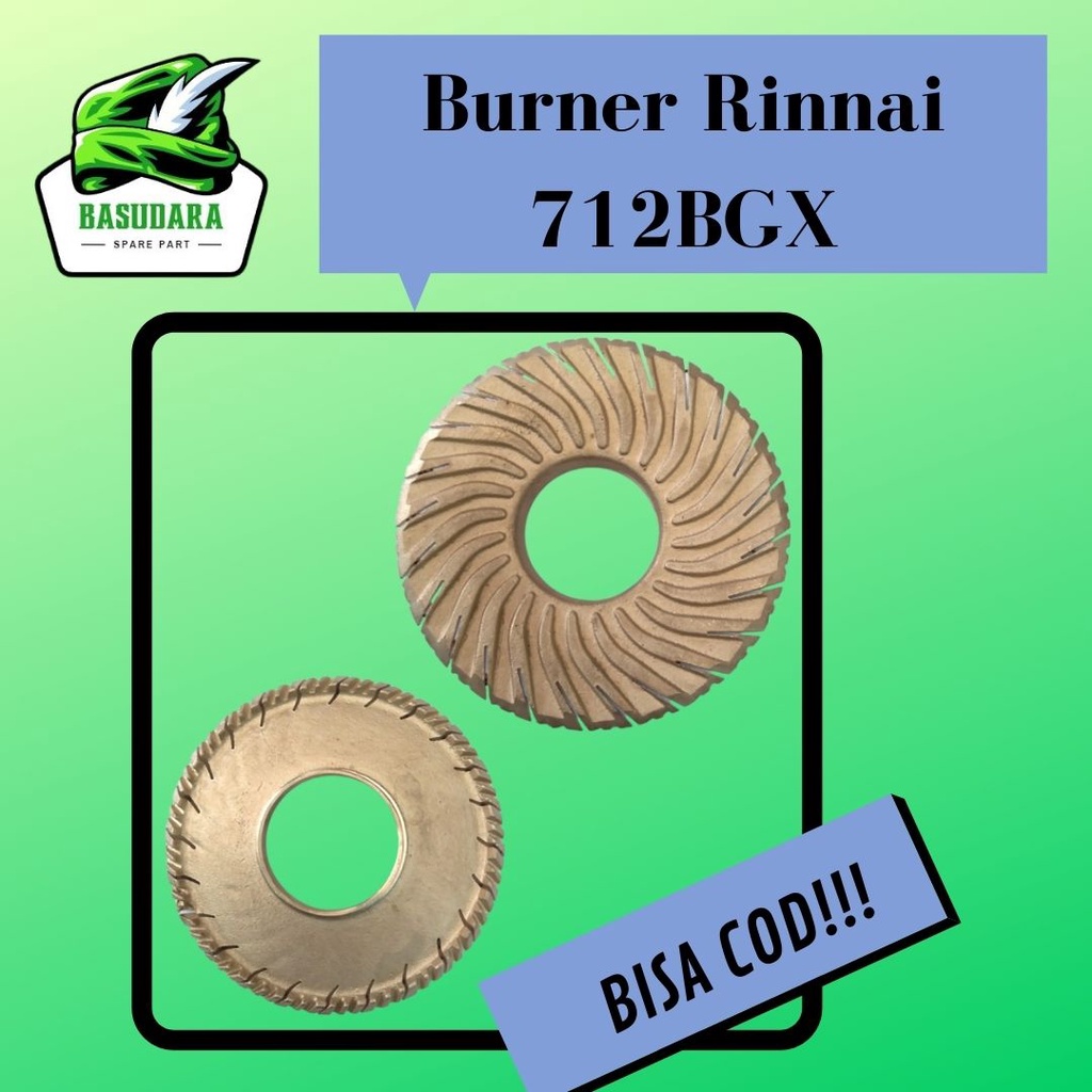 Burner Kompor Rinnai 712 BGX Tornado / Kuningan Sumbu Burner Barner Tempat Api Kepala Kompor Gas Rin