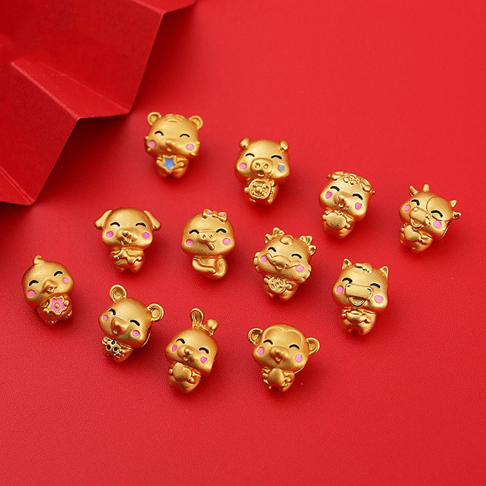Needway Pasir Kalung Emas Liontin Lucu Ramah Kulit Gelang Emas Liontin Dewasa Tanda Zodiak Perhiasan Aksesoris