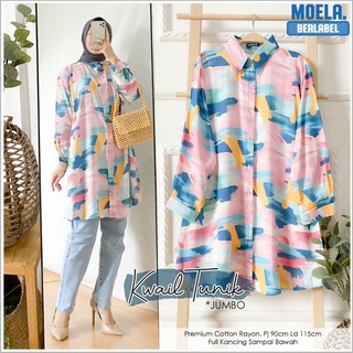 KWAIL TUNIK  By MOELA BAJU ATASAN TUNIK  JUMBO MOTIF  