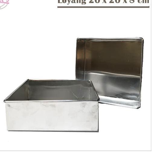 ➫ Loyang kotak 20x20x8 cm ❁