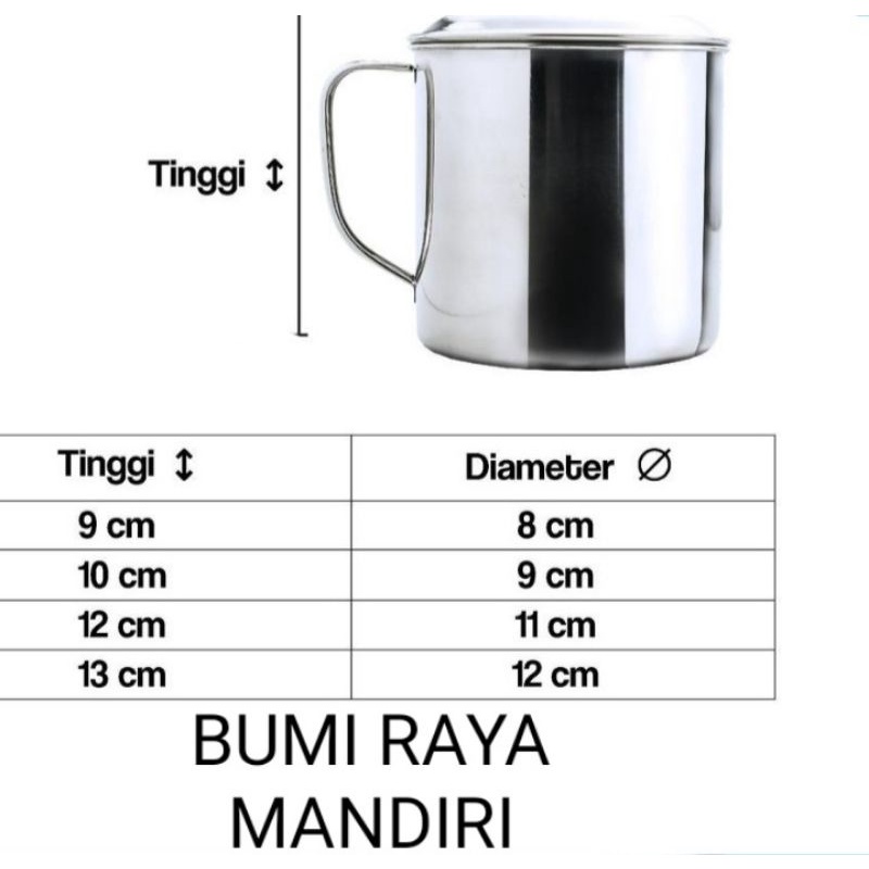 KOMODO MUG STAINLESS 12 CM