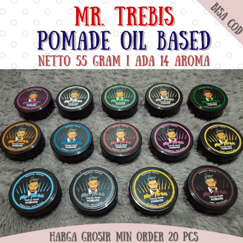 POMADE OIL BASED GROSIR PAKET 20 PCS FREE SISIR 5 PCS