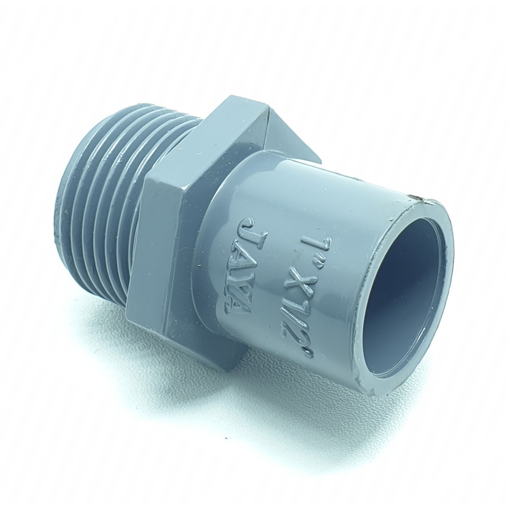 Jaya ORI Valve Socket 1&quot; x 1/2&quot; TS PVC / Sock Drat Luar 1 Inch x 1/2 Inch / Sok Drat Luar 1&quot; x 1/2&quot;