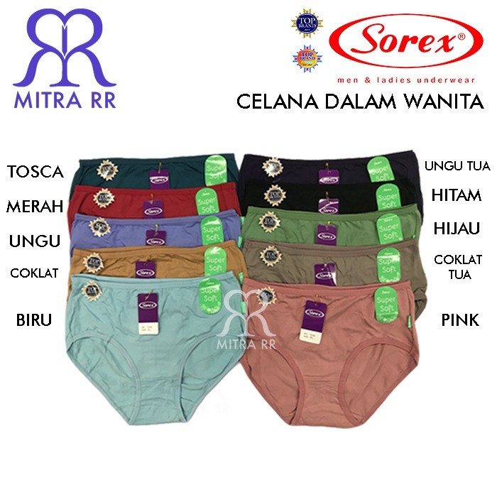 CD Sorex Super Soft Celana Dalam Wanita Halus Lembut Nyaman Sorex Asli / CD Sorex 1239 1238 1227 0839 1230 1254 1257