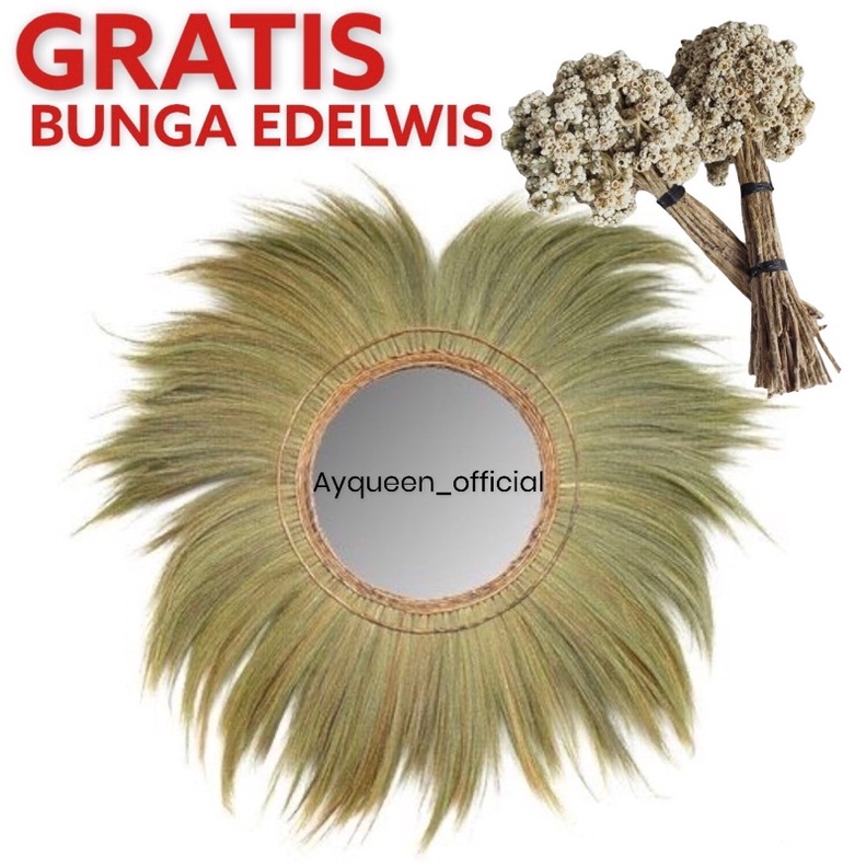 [TERMURAH - EXPORT] 50 cm WALL DECOR  RAYUNG BULAT| RAYUNG FRAME NO MIRROR