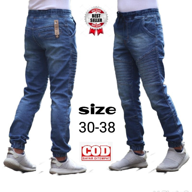 CELANA JOGGER JEANS BIKER CELANA JOGER PRIA CELANA DENIM PRIA
