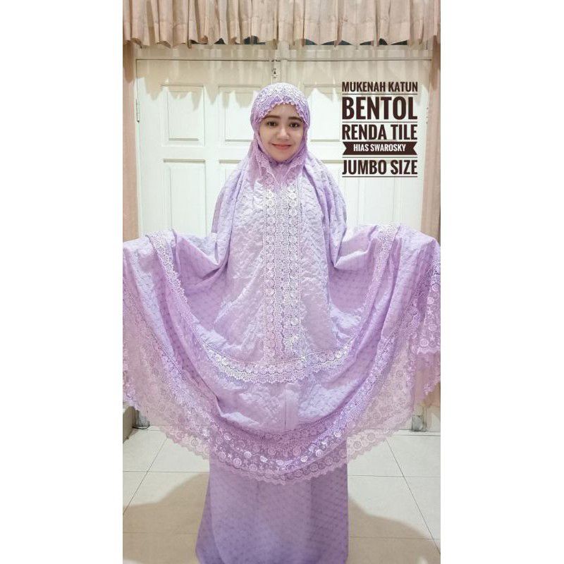 MUKENA KATUN PARIS BORDIR TIMBUL PREMIUM