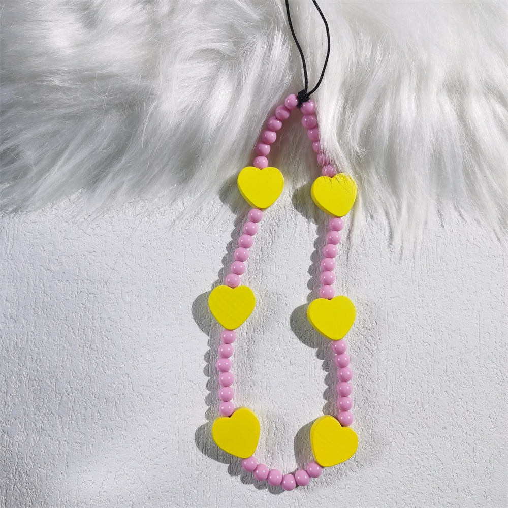 Tali Lanyard Rantai Manik-Manik Abacus Mutiara Akrilik Warna-Warni Anti Hilang Untuk Case Hp