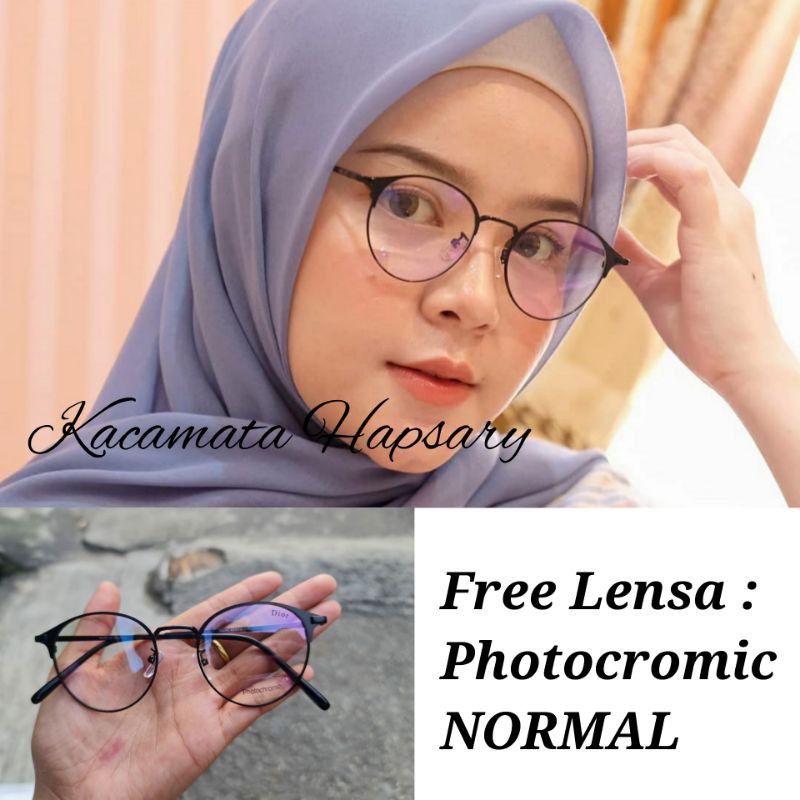 FRAME KACAMATA KOREA 16034 GRATIS LENSA PHOTOCROMIC NORMAL / KACAMATA FASHION PRIA WANITA