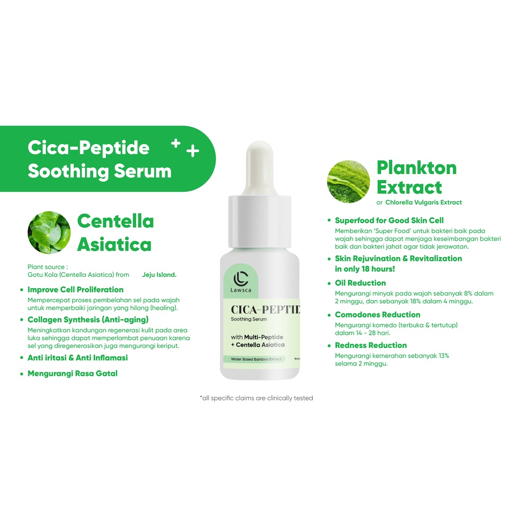 ✅COD Lawsca Cica-Peptide Soothing Serum 15ml