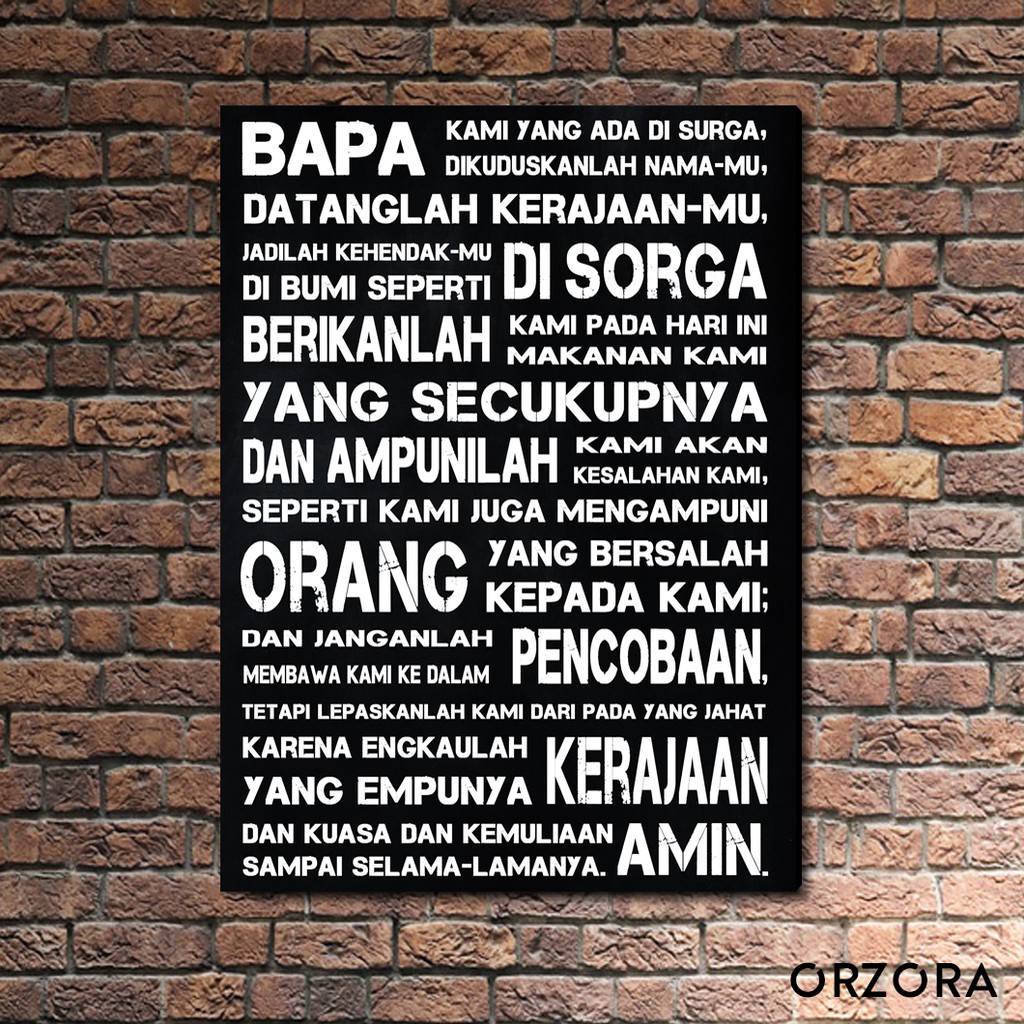 Poster Rohani Kristen Dekorasi Gereja Doa Bapa Kami A0249 Shopee Indonesia