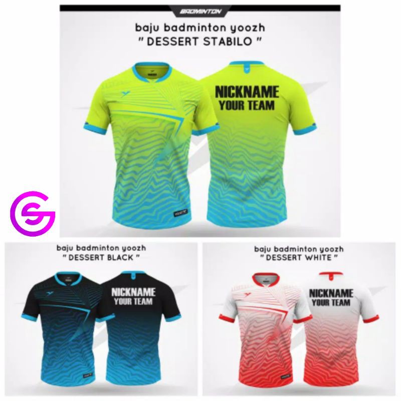 Baju Badminton Original Yoozh DESSERT Kualitas Import
