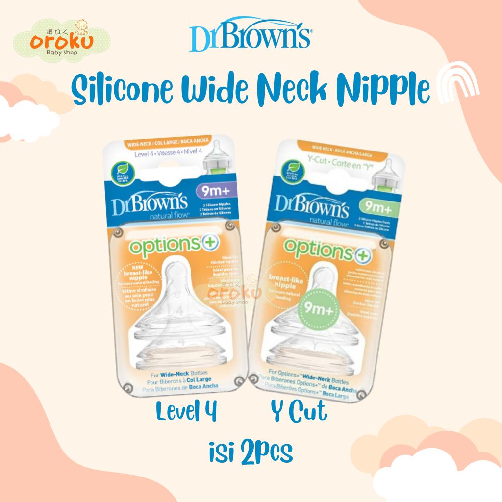 DR BROWN SILICONE NIPPLE WIDE NECK / NIPPLE