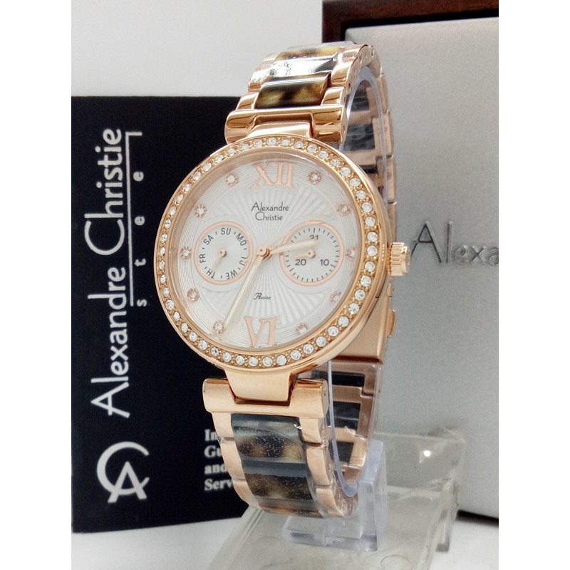 Jam Tangan Wanita Alexandre Christie AC 2514 BF LPRG Stainless Steel