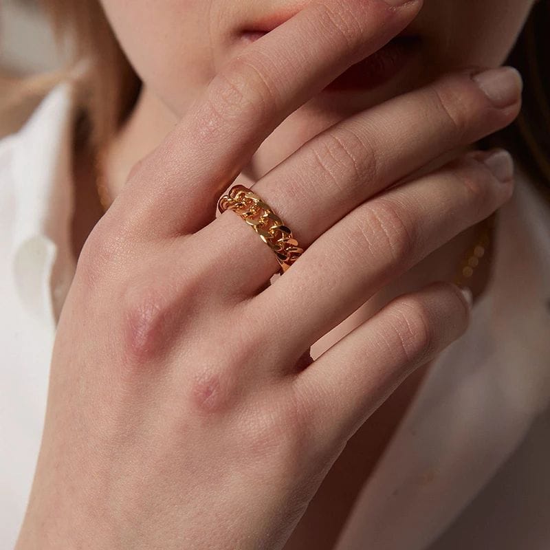 Cincin Model Rantai Fashion Model Korea Wanita