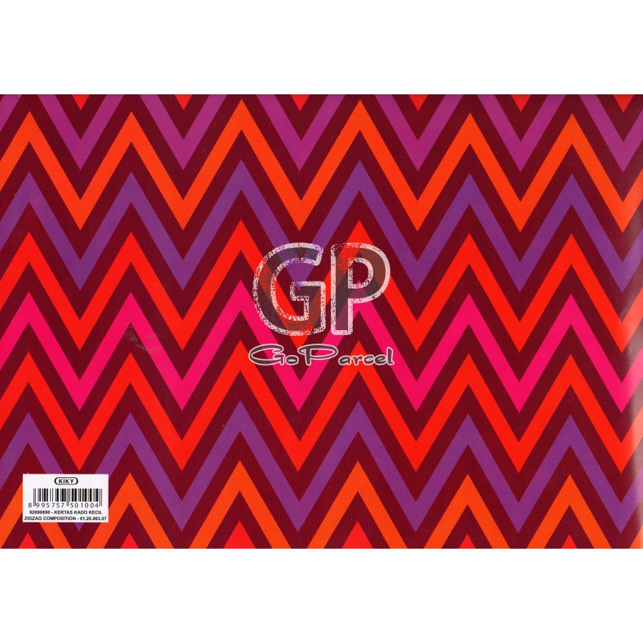 ( 5 Lembar ) KERTAS KADO ZIGZAG RAINBOW - GIFT WRAPPING PAPER ZIGZAG NETRAL COMPOSITION / DEWASA / BUTTON / KOMPOSISI WARNA MERAH RED HIJAU BIRU RAINBOW