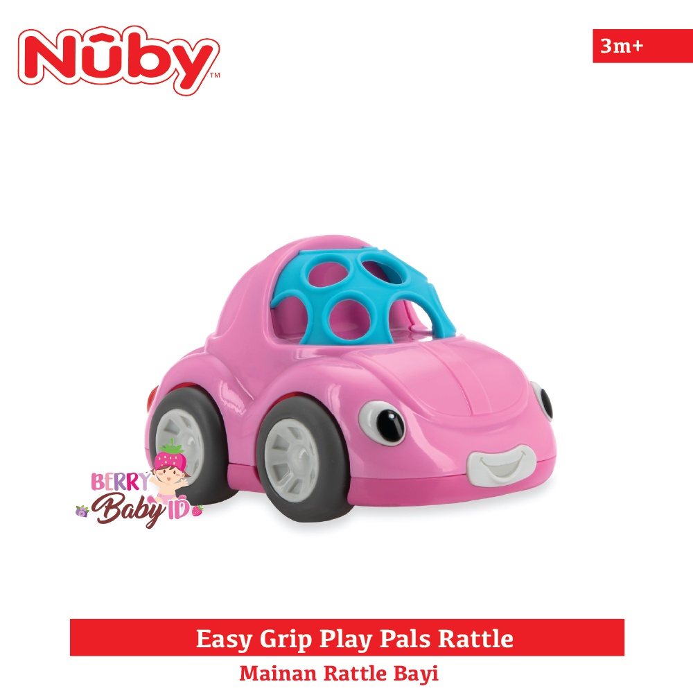 Nuby Easy Grip Play Pals Rattle Mainan Bola Bayi Helicopter Car Truck Berry Mart