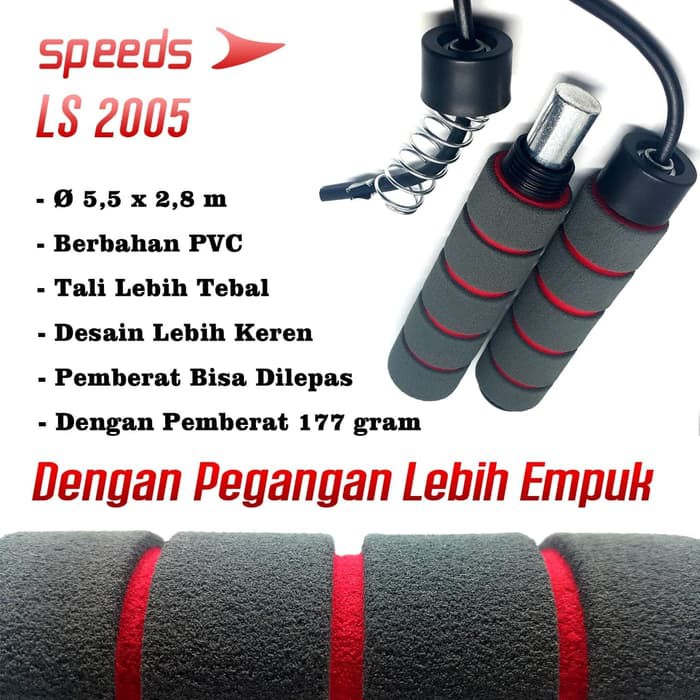 Jump Rope Lompat Tali Skipping Speeds 2005 + Counter Pemberat Fitness