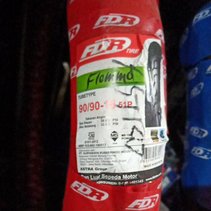 Ban FDR 90/90-18 Flemmo Non Tubeless, Ban Belakang RX King, Ban depan Atau belakang Motor Pelek 18