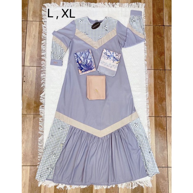 hamida dress zalifa promo ungu dan XL