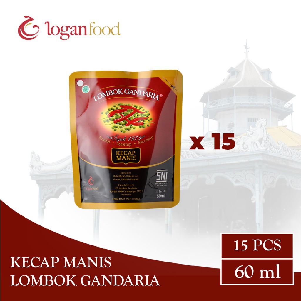 

Lombok Gandaria Paket Hemat Kecap Manis Pouch 60 ml isi 15