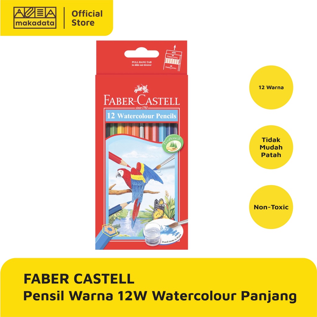 

PENSIL WARNA FABER CASTELL 12 WARNA WATERCOLOUR MURAH