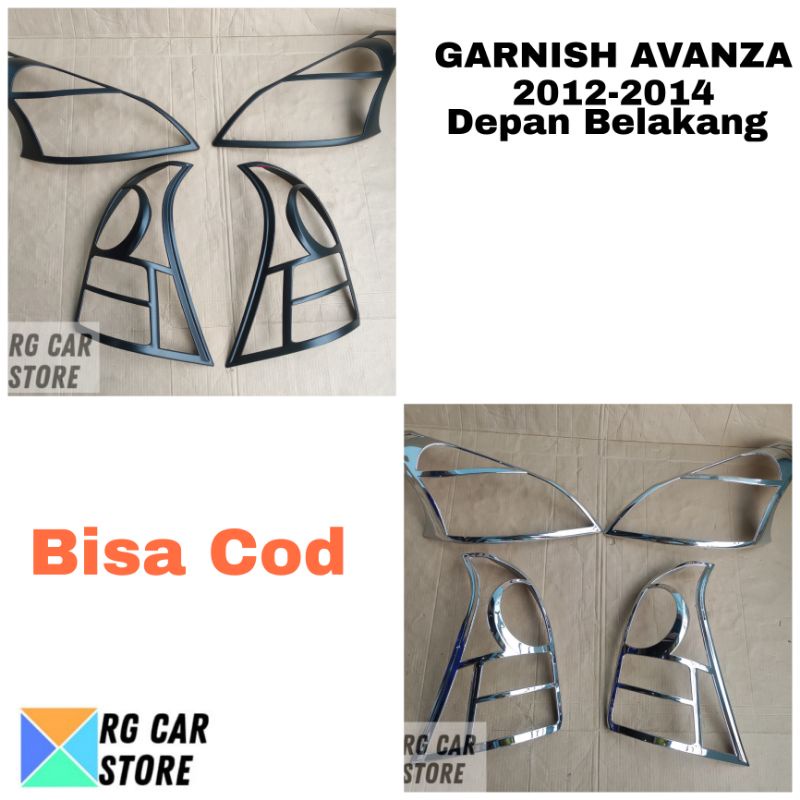 GARNISH AVANZA 2012-2014 DEPAN BELAKANG-GARNISH LAMPU AVANZA 2012-2014 DEPAN BELAKANG