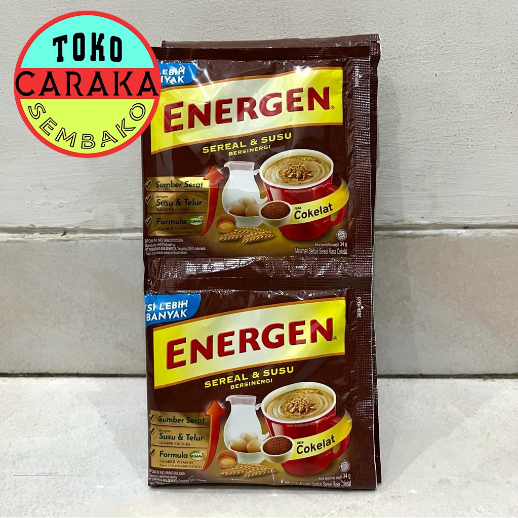 

Energen Sereal Rasa Coklat - 1 renceng isi 10 sachet x 34g