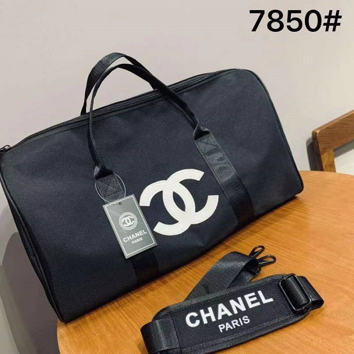 7850 TAS CHANN*EL TRAVEL GYM OLAHRAGA Large Parasut Tote Bag CEWEK WANITA IMPORT JAKARTA