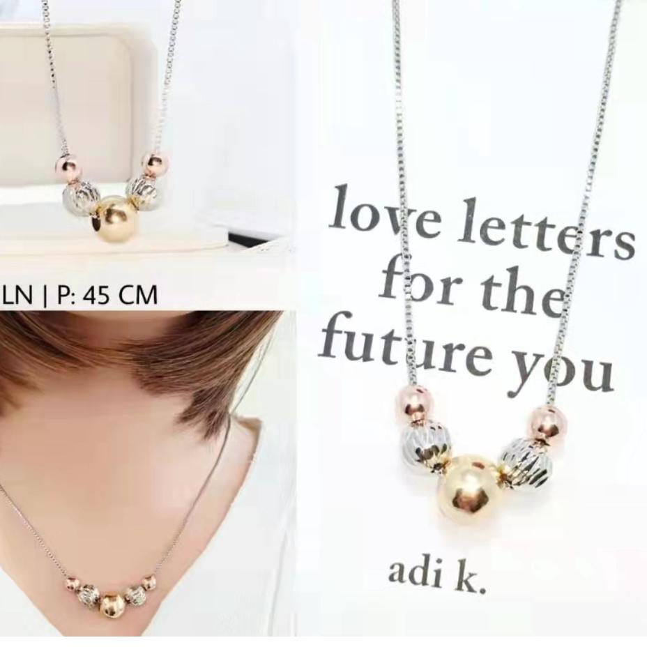 Paling Disukai.. Kalung Xuping Biji Bola Kombinasi Perhiasan Fashion