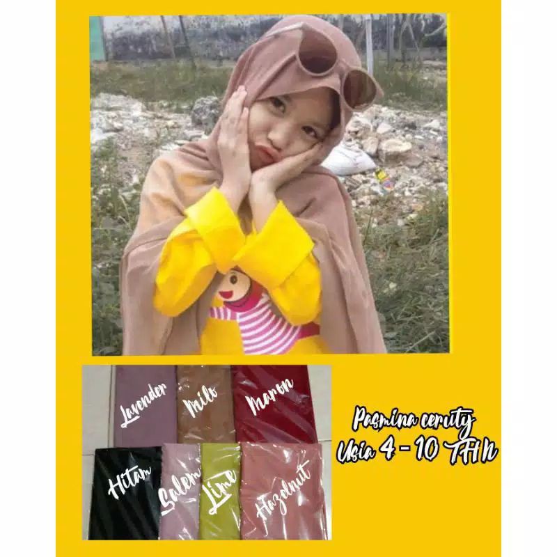 PASMINA ANAK Jersey kaos istan 110x50cm ini