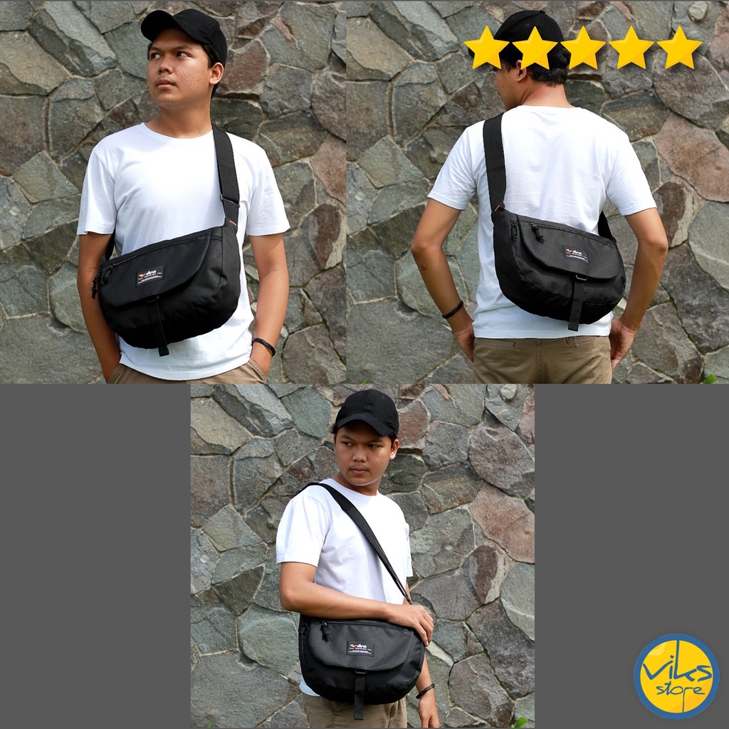 Tas Selempang Pria Cowok Elbrus Original Slingbag Tas Kerja Kuliah Sekolah Simple Ukuran Size Sedang