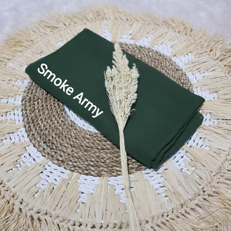 part1 BELLA SQUARE pollycotton premium-Smoke Army