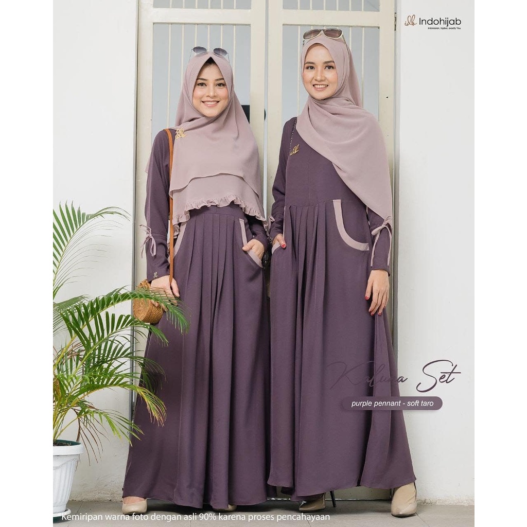 Murah Dress Gamis Syar'i  Polos  Bahan KATUN JEPANG Keren