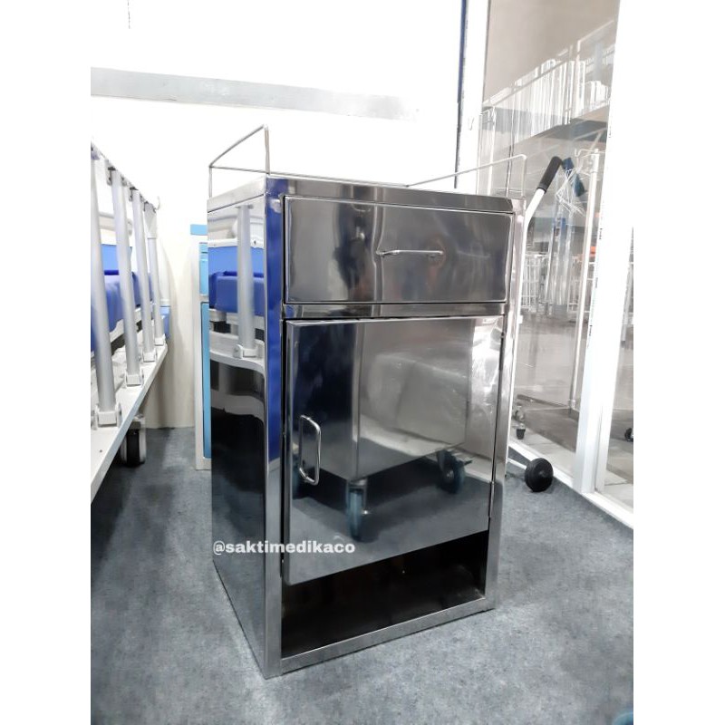 BED SIDE CABINET STAINLESS STEEL KLINIK/BIDAN/RUMAH SAKIT