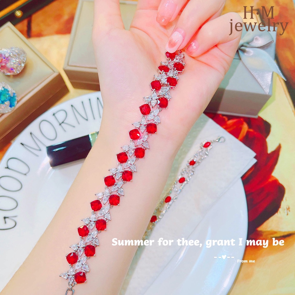 Gelang Desain Bintang Ruby Warna Biru