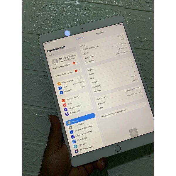 iPad pro 2 2017 10,5inc ex ibox minus dikit