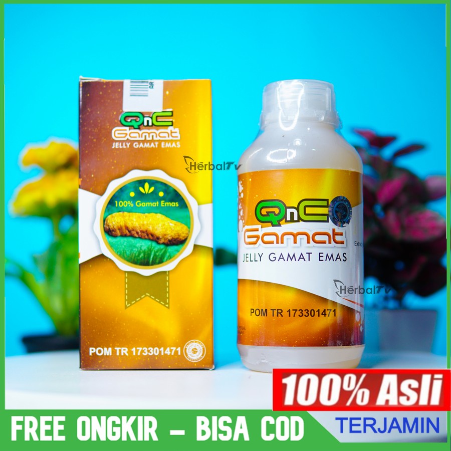 QnC Jelly Gamat Emas Asli 100% Original - Vitamin jeli Q N C ekstrak teripang Gelly GAMET Jakpus COD