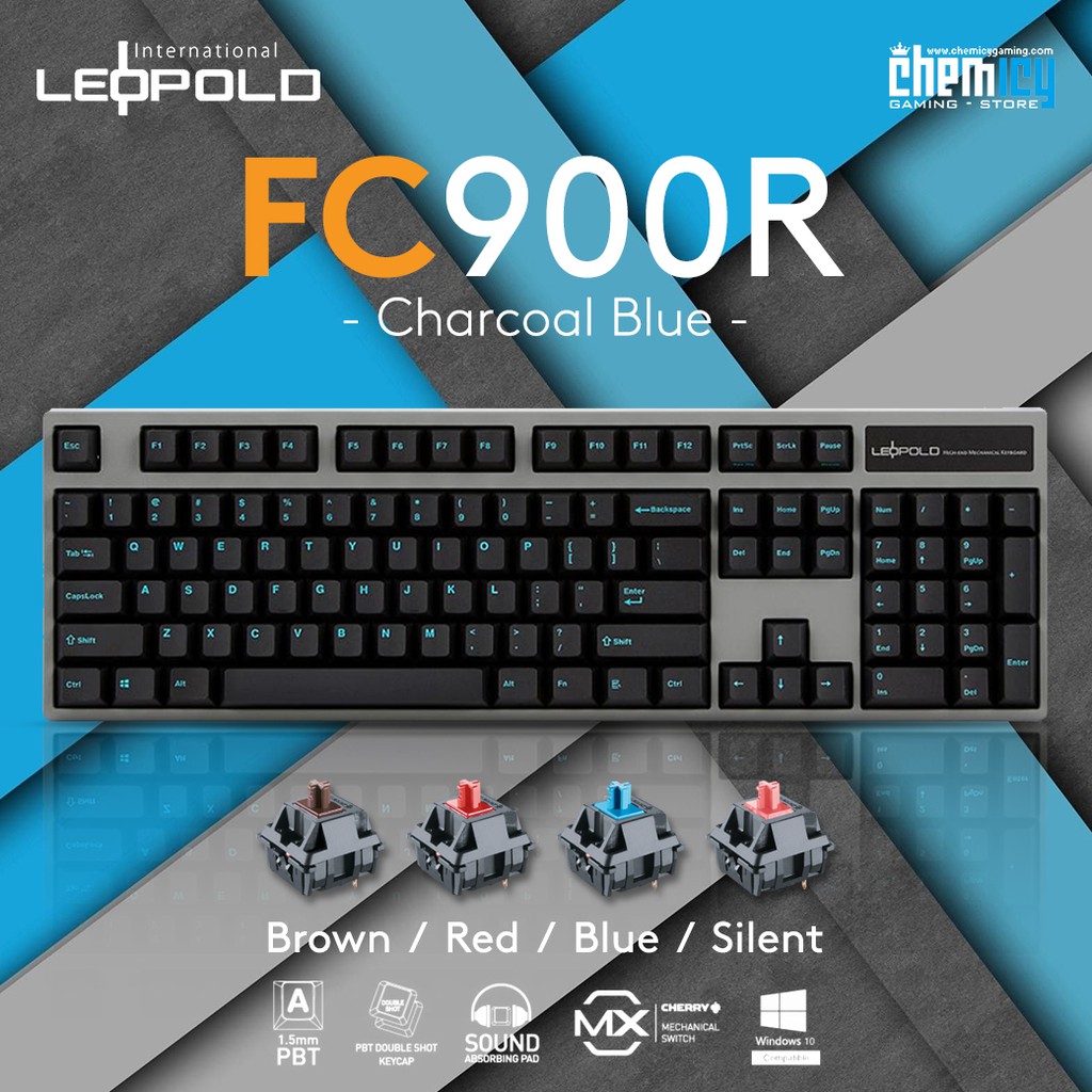 Leopold FC900R Charcoal Blue Mechanical Gaming Keyboard