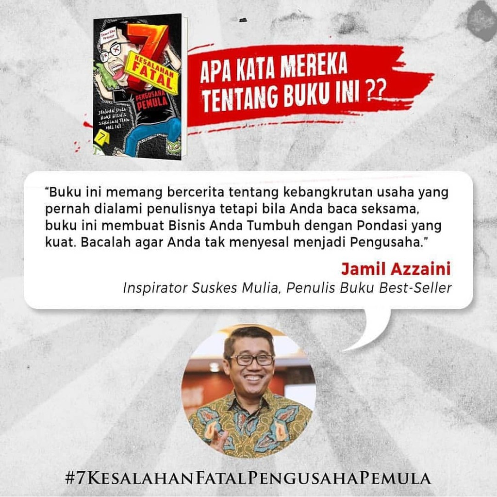 Buku Bisnis 7 Kesalahan Fatal Pengusaha Pemula Jangan Dulu Buka