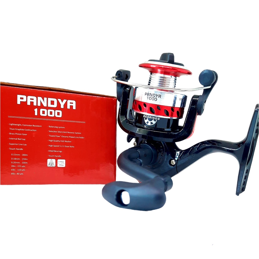 Reel Pancing PANDYA 1000 8BB SPOOL BESI FREE SENAR PIONER PESONA PANCING