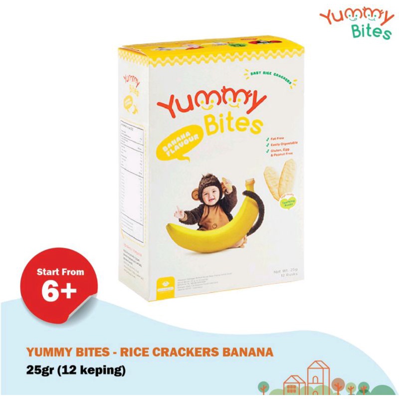 Yummy Bites Rice baby Crackers 25gr 6M+ /Crackers bayi