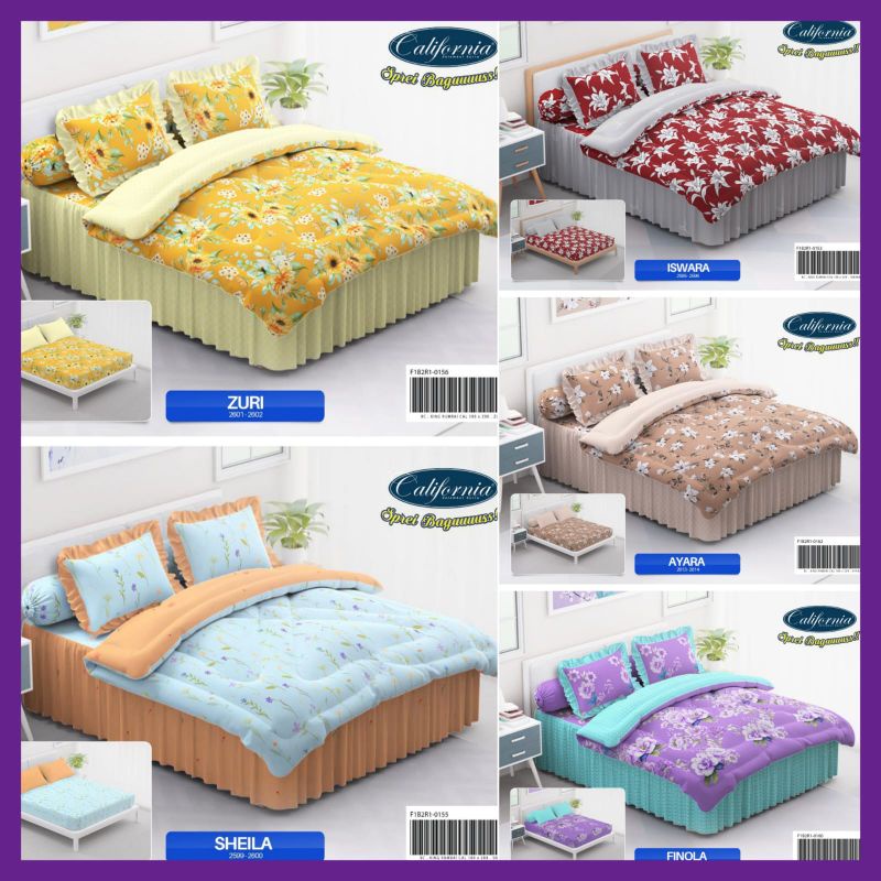 HS BEDCOVER SET 180x200 RUMBAI CALIFORNIA ZURI,AYARA,SHEILA,FINOLA,ISWARA